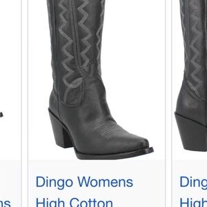 Dingo Women's High Cotton Black Boots